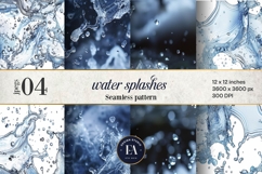 Blue Water Splash Texture | Liquid Abstract Background Product Image 1