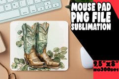 Vibrant Flowered Mousepad Design PNG Product Image 1