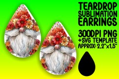 Vibrant Gnome Magic: Sublimation Teardrop Delight Product Image 1