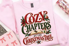 Cozy Chapters by the Christmas Tree PNG, Christmas Book Product Image 1