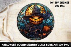 Halloween Stained Glass Sublimation PNG | Pumpkin PNG Product Image 1