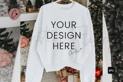 White Christmas Sweatshirt Mockup Product Image 1
