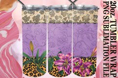 Shimmering Leopard &amp; Petal Tumbler Patterns - 20oz Product Image 1