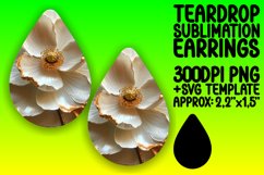 Blossom Magic: Sublim3D Spring Bloom: Floral Teardrop Earrin Product Image 1