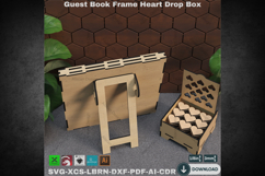 Wedding Heart Drop Box Frame SVG File Product Image 4