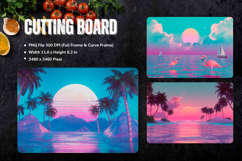 Flamingo Cutting Board Kitchen Chopping Board Sublimation196 Product Image 1