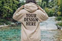 Sand Gildan 18500 Hoodie Mockup, G18000 Hoodie Mod Product Image 1