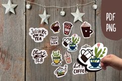 Stickers for planners | Coffee and tea sticker bundle Product Image 1