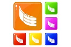 Strap belt icons set vector color Product Image 1