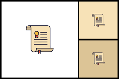 Certificate Scroll Vector Icon for Graduation Product Image 1