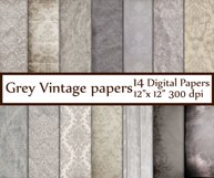 Grey Digital Paper Pack Product Image 1