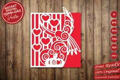 Papercut Bird Nest, Baby Bird and Mother, Heart Card Cover Product Image 6