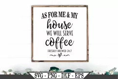 As For Me And My House We Will Serve Coffee SVG Product Image 1