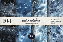 Blue Water Splash Texture | Liquid Abstract Background Product Image 1