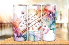 Valentine’s Day Cupid &amp; Arrows Tumbler Wrap PNG Big Bundle Product Image 3