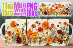 Floral Fantasy Mug Design - Sublimation Elegance Product Image 1