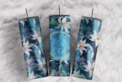 Custom Name Watercolor Flower Gold Foil 20oz tumbler wrap Product Image 1
