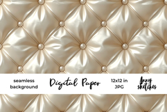 Quilted Satin Leather Digital Paper Kit Cream Pattern Product Image 1