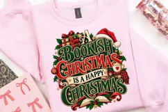 A Bookish Christmas Is a Happy Christmas PNG, Christmas Book Product Image 3