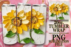 Floral Harmony: 3D Tumbler Sublimation Product Image 1
