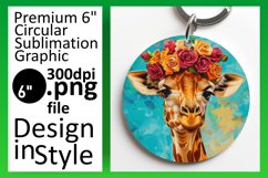 Spring Giraffe Round Design - Perfect Crafting Product Image 1