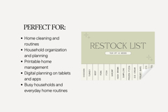 Freezer, Fridge &amp; Pantry Restock Lists Printable Kitchen Product Image 4