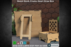 Wedding Heart Drop Box Frame SVG File Product Image 5