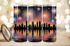 Festive Happy New Year Tumbler Wrap 2026: 20oz Skinny Tumble Product Image 1