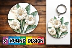 3D Petal Harmony: Sublimation Circle Design Product Image 1