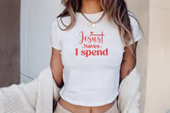 Y2K Sassy Girl Baby Tee Quote - Bratcore | I Spend Product Image 4