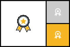 Gold Star Award Medal Icon Product Image 1