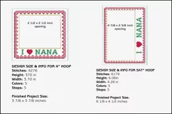 I Love Nana Picture Frames - 4 x 4 and 5 x 7 Hoops Product Image 2