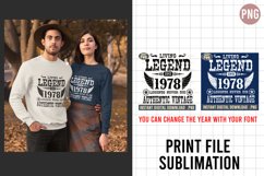 You Can Add Year Living Legend since 1978 Bundles Png Product Image 1