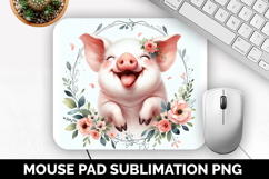 Pig Mouse Pad, Cute Animal Mouse Pad PNG, Animal Lover Gift Product Image 1