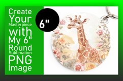 Cute Spring Giraffe Patterns Round Design Product Image 1