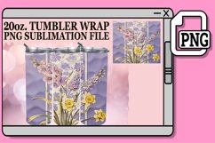 Luxe Glitter Leopard &amp; Blossom Tumbler Decals - 20oz Product Image 1