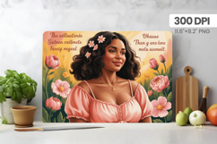 Afro Girl/Woman Melanin braided hair Cutting Board PNG Desig Product Image 1