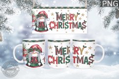 Christmas Mug Wrap Design - Christmas Gnome Sublimation Product Image 2