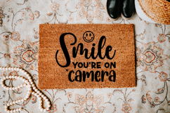 Funny Doormat Quotes SVG | Smile You&#039;re On Camera Product Image 4