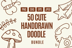 50 Cute Handdrawn Doodle Bundle Product Image 1