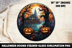 Halloween Stained Glass Sublimation PNG | Skull | Ghost Product Image 1
