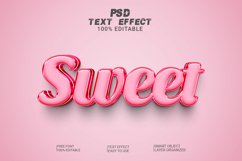 psd Sweet 3d text style Product Image 1