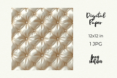 Quilted Satin Leather Digital Paper Kit Cream Pattern Product Image 2