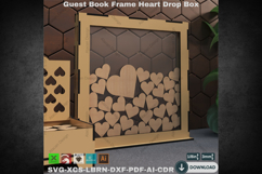 Wedding Heart Drop Box Frame SVG File Product Image 1