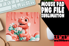 Timeless Mouse Pad Sublimation PNG, Cute Dino Product Image 1