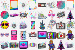 Retro Mega clipart bundle | Aesthetic Nostalgia Sublimation Product Image 8