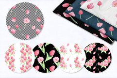 Pink Tulip Collection. Watercolor Product Image 5