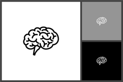 Human Brain Outline Icon for Idea, Intelligence Product Image 1