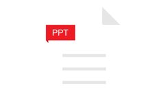 Power point format. PPT computer file. Document in white Product Image 1