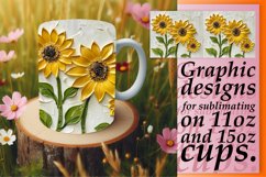 White Blossom Elegance: 3D Mug Sublimation Product Image 1